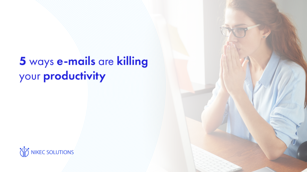 Although you may think of an e-mail as a tool to enhance your business efficiency, e-mail is killing your productivity. E-mail allows you to quickly communicate with many different people wherever you are, however, more and more research is showing that it hinders your productivity.